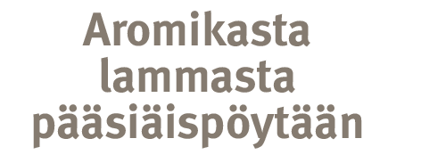 Aromikasta lammasta pääsiäispöytään