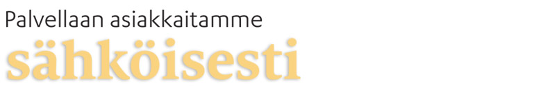 Palvellaan asiakkaita sähköisesti